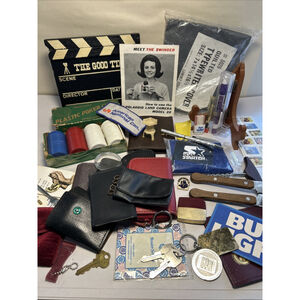 Junk Drawer Lot Meet the Swinger Poker Chips Keys Starter Pins And Much More!